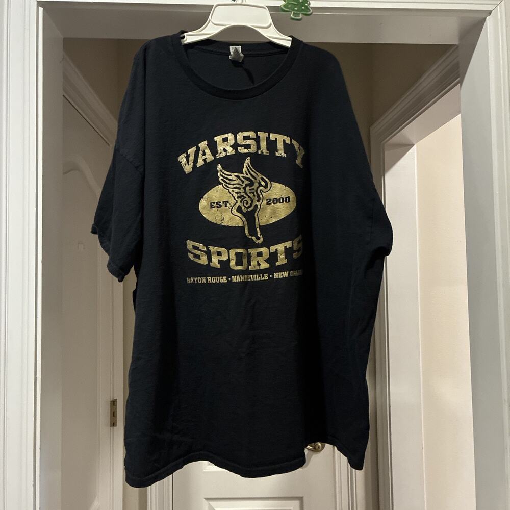 Varsity Run Hard, Live Easy Gildan Single Stitch Vintage Graphic T-Shirt HM5002